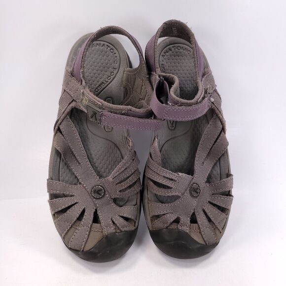 Keen Outdoor Hook and Loop Trail Sandal Womens Size 6 Gray Black - Picture 2 of 7